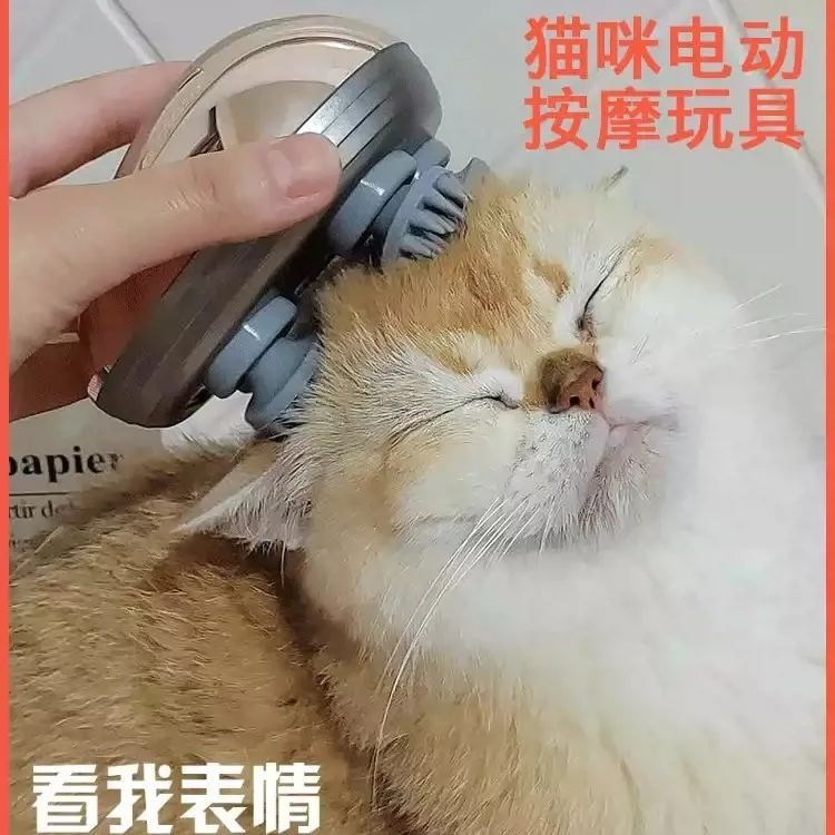 Masajeador eléctrico de cabeza de gato, masajeador para mascotas, golpes, gatos, cuero cabelludo para perros, artefacto de masaje para mascotas montado en la cabeza, suministros para gatos - imagen 2