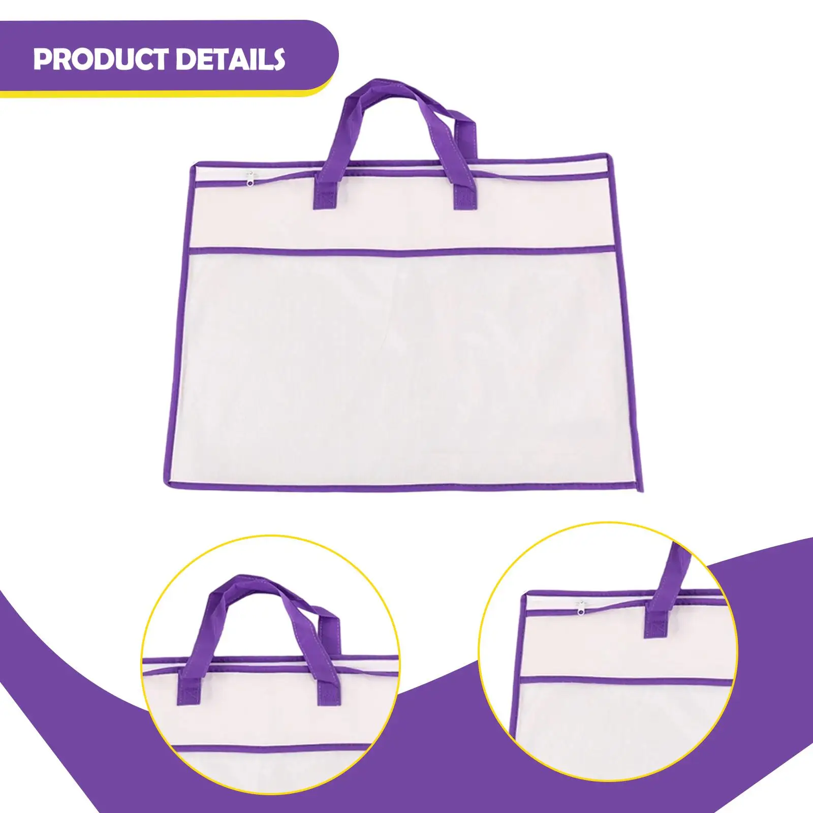 Bolsa de almacenamiento de almohada, bolso portátil con cremallera y asas, bolso de mano para armario