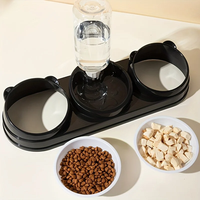 Comedero elevado y bebedero automático para gatos - 2 en 1 práctico - imagen 3