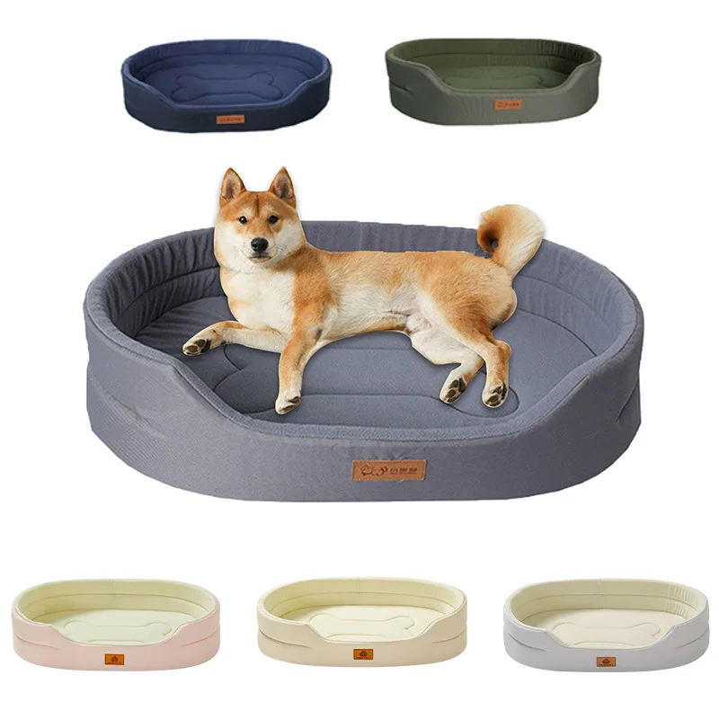Cama reversible para perro con forro polar y base impermeable