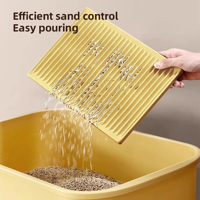 HOOPET-esteras de arena para gatos, caja de arena antisalpicaduras, esteras de Control de arena lavables y empalmadas de gran tamaño, suministros para mascotas - imagen 4