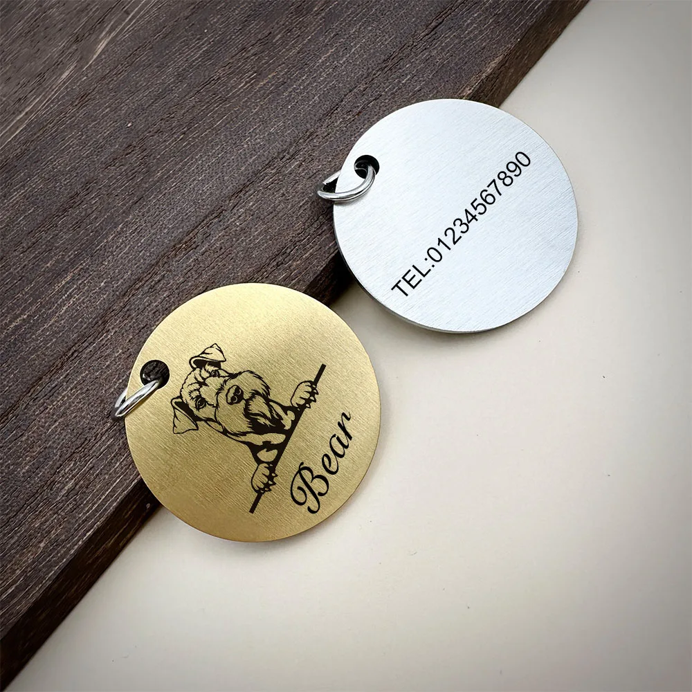 Placa identificativa acero inoxidable mate para perros y gatos - imagen 4