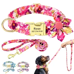 Collar personalizado con nombre para perro – Nylon floral S/M/L