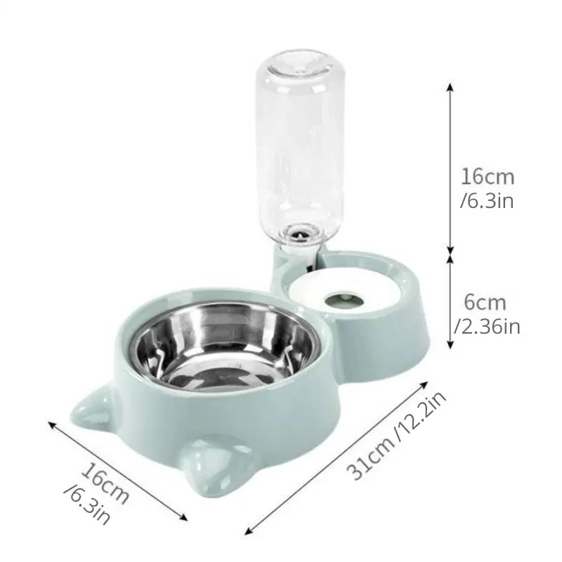Dispensador automático de agua 2 en 1 para mascotas, cuenco de comida para perros y gatos, contenedor de comida con bebedero, alimentador de mascotas, nuevo - imagen 5