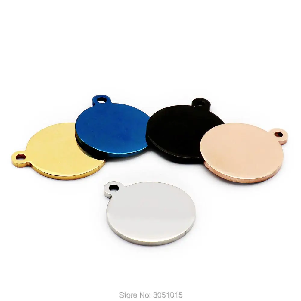 Etiqueta de identificación personalizada para mascotas, etiqueta redonda de acero inoxidable con grabado Retro, para perros, venta al por mayor, 100 unidades - imagen 3