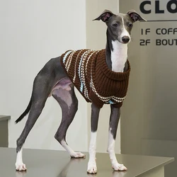 Suéter de rayas para galgo italiano – Cálido para otoño
