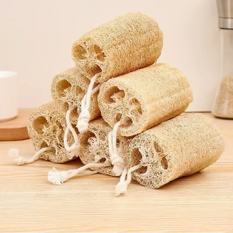 Cepillos de lavado de Loofah Natural, depurador multiusos para ollas, cuencos, herramientas de limpieza para cocina y baño, 3 piezas - imagen 3