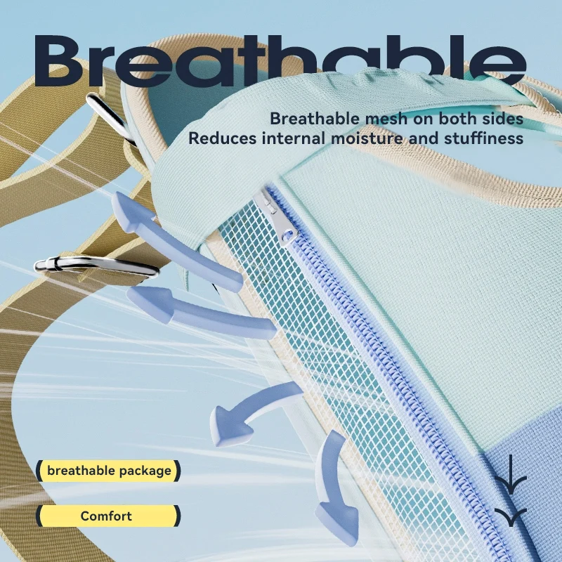 HOOPET Mochila transportadora para mascotas con flujo de aire 3D, transportador para perros pequeños y gatos a prueba de escape frontal, correas ergonómicas para los hombros con tripl - imagen 4