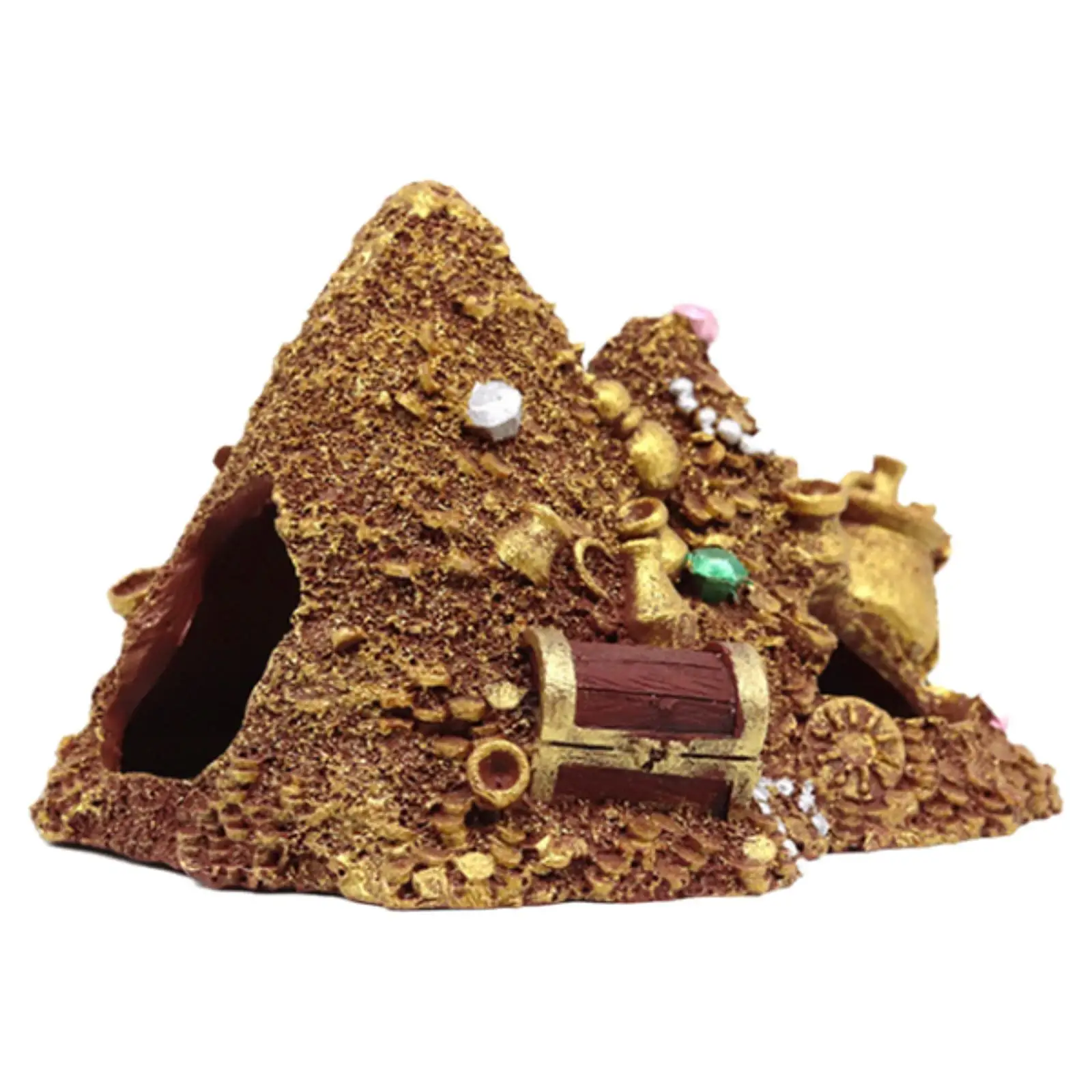 Hideout House Fish Tank Decorative Ornament Resin Practical Fresh Water Reusable Stable Creative Decoration Aquarium Jewelry