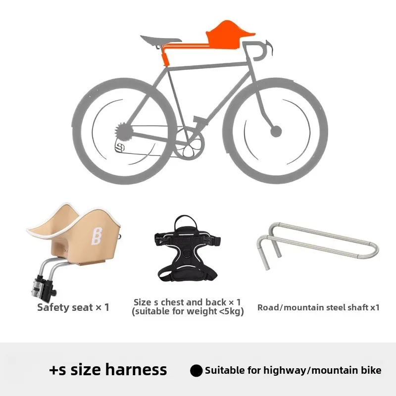 Asiento delantero para bicicleta de montaña, perrera de coche, accesorios portátiles para mascotas, productos para salir, bolsa de viaje para perros/gatos, asiento de bicicleta - imagen 4