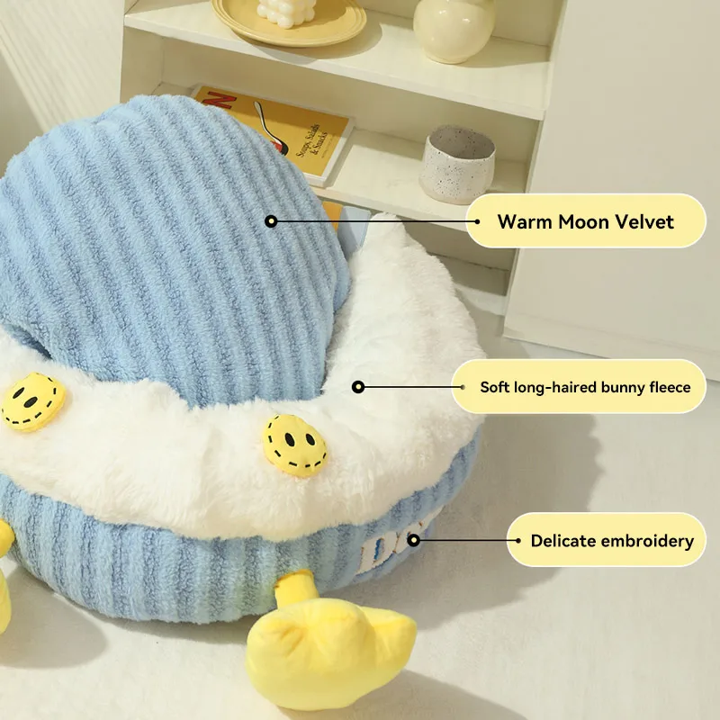 Cojín de dibujos animados para dormir para gato, cama Universal extraíble y lavable para las cuatro estaciones, sofá para mascotas - imagen 3