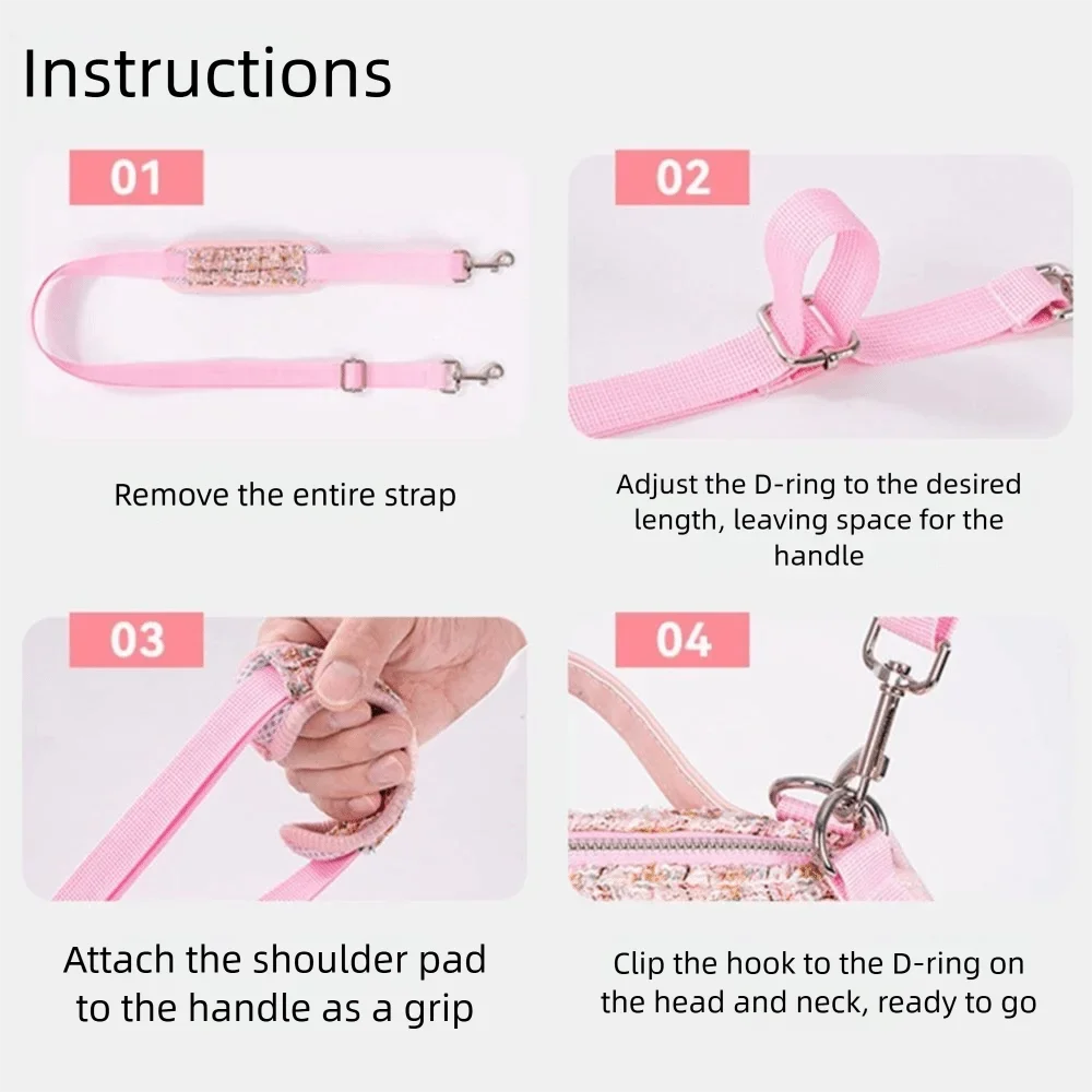 Arnés de elevación para perros 2 en 1, portador para perros con correa ajustable, bolsa para golosinas para cachorros pequeños, mochila cruzada para exteriores - imagen 4