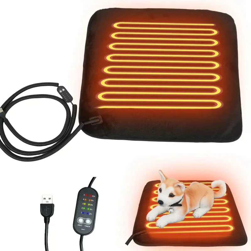 Manta eléctrica para mascotas, calentador pequeño enchufable USB de temperatura constante para perros y gatos, adecuado para gatos y perros pequeños - imagen 2