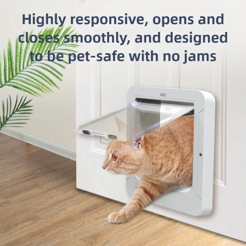 Puerta inteligente con detección RFID para gato, Control de solapa, dirección, entrada, salida, puerta para gato, reconocimiento inteligente, agujero para gatos, electrónica automática - imagen 4