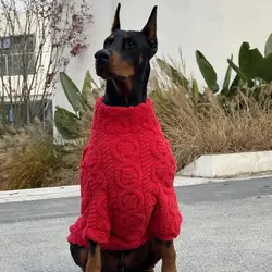 Suéter navideño para perros medianos y grandes – ropa de punto cálida