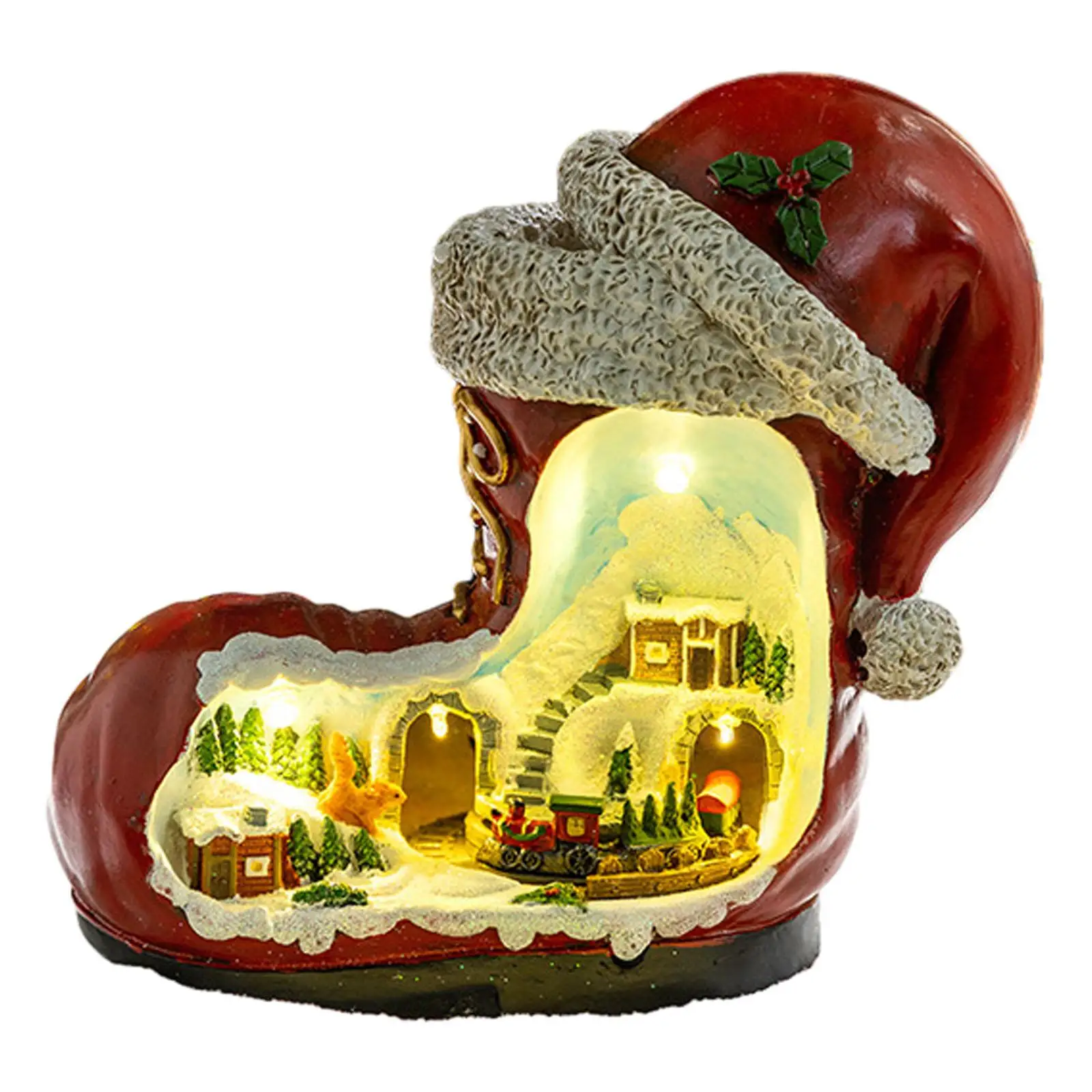 Christmas Music Box Rotating Train Creative for Kids Women Sculpture Seasonal Christmas Music Box Rotating Train Creative for Kids Women Sculpture Seasonal