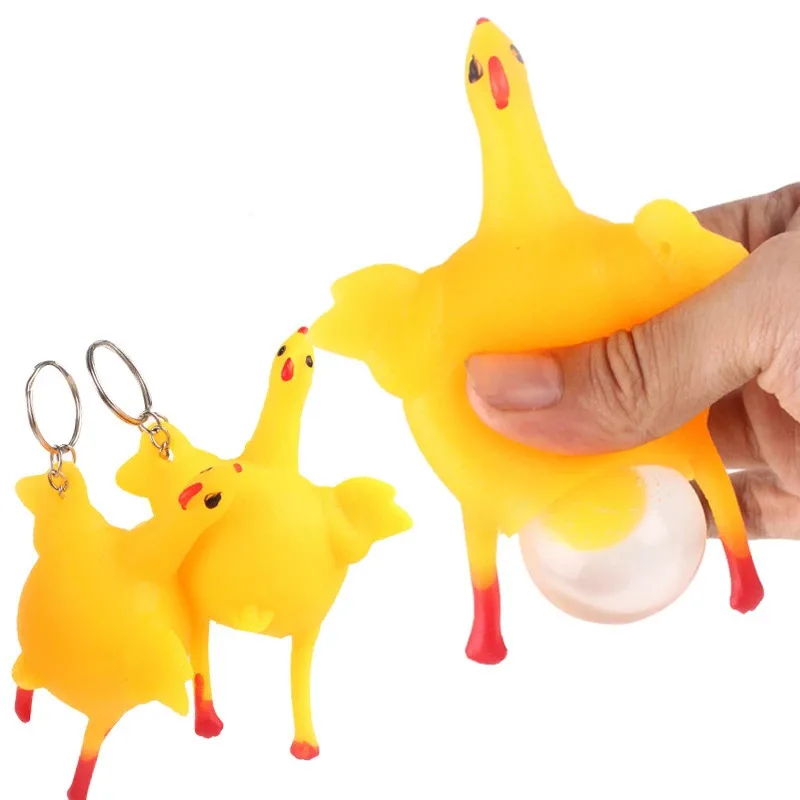 Novedad, juguete para apretar con forma de pollo para mascotas, juguete interactivo antiestrés para masticar para perros, divertido juguete para aliviar el estrés y morder - imagen 2