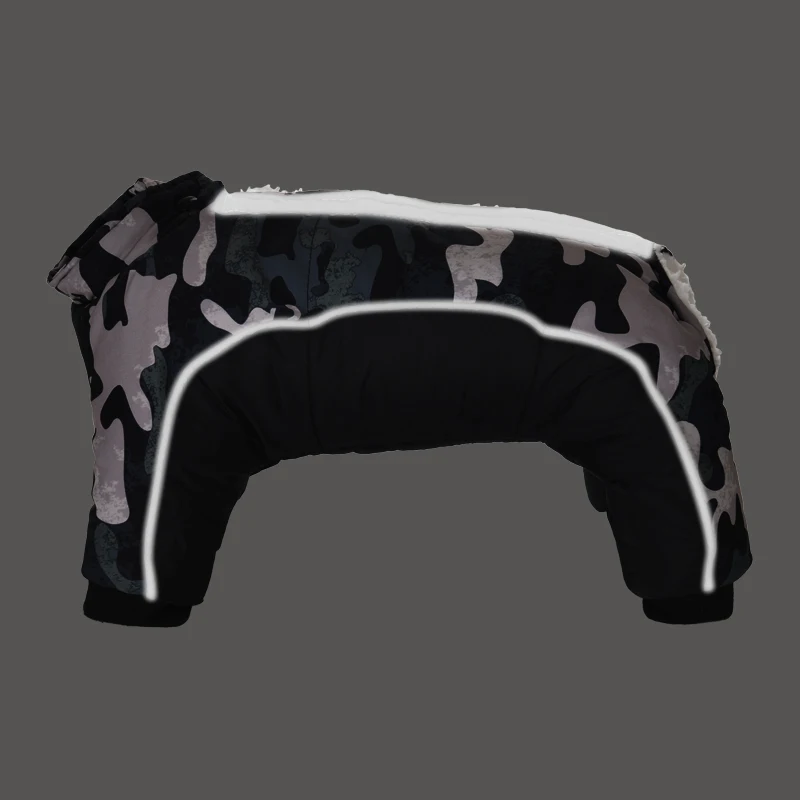 Monos cálidos de invierno para perros pequeños, mono impermeable para mascotas, abrigo reflectante grueso para cachorros, chaqueta de plumón para perros, ropa de Bulldog Francés - imagen 4