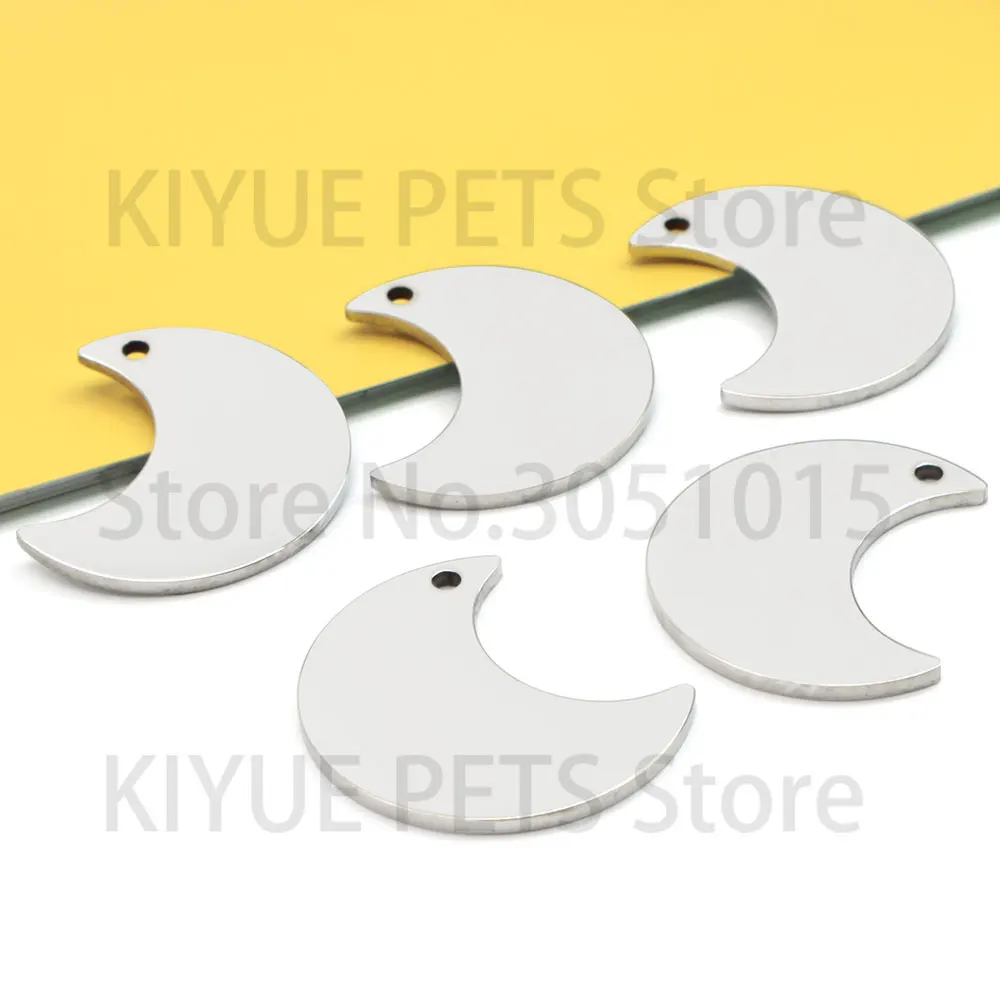 Collar de luna acero inox grabable antipérdida para gatos y perros - imagen 4