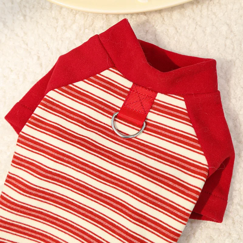 Sudaderas con capucha para perros pequeños, jersey a la moda para mascotas, abrigo a rayas para Chihuahua, ropa de invierno para cachorros, sudadera para perros Bulldog Francés - imagen 4