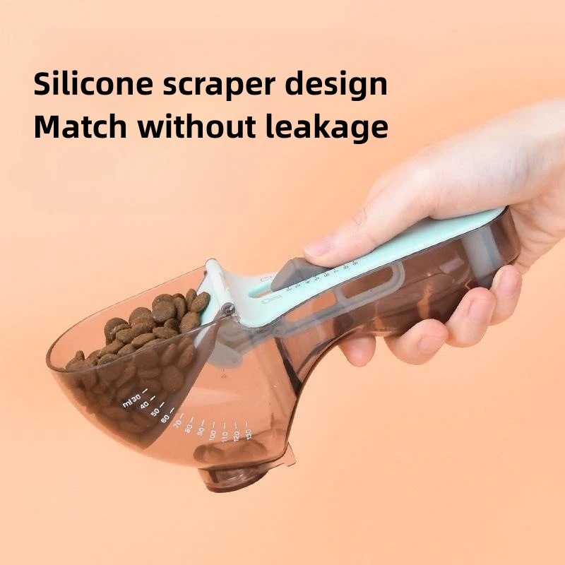 Cuchara dosificadora ajustable para mascotas con cuchara medidora de plástico para mascotas, tazas para accesorios para mascotas, cuchara de comida para gatos, cuchara de gramos para comida para perros - imagen 2