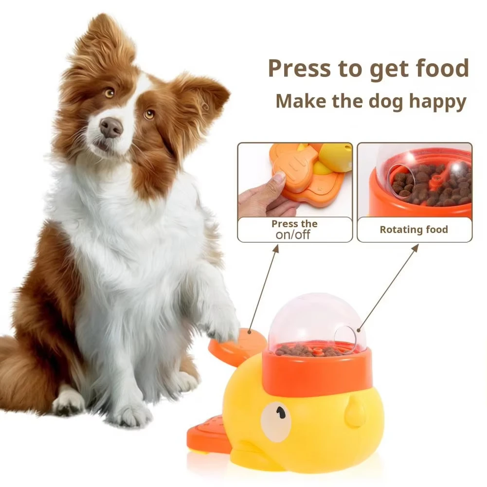 Alimentador de rompecabezas para perros, dispensador interactivo de comida para mascotas, prensa de patos de dibujos animados, alimentador de aperitivos para mascotas para entrenamiento de perros, enriquecimiento Mental - imagen 2