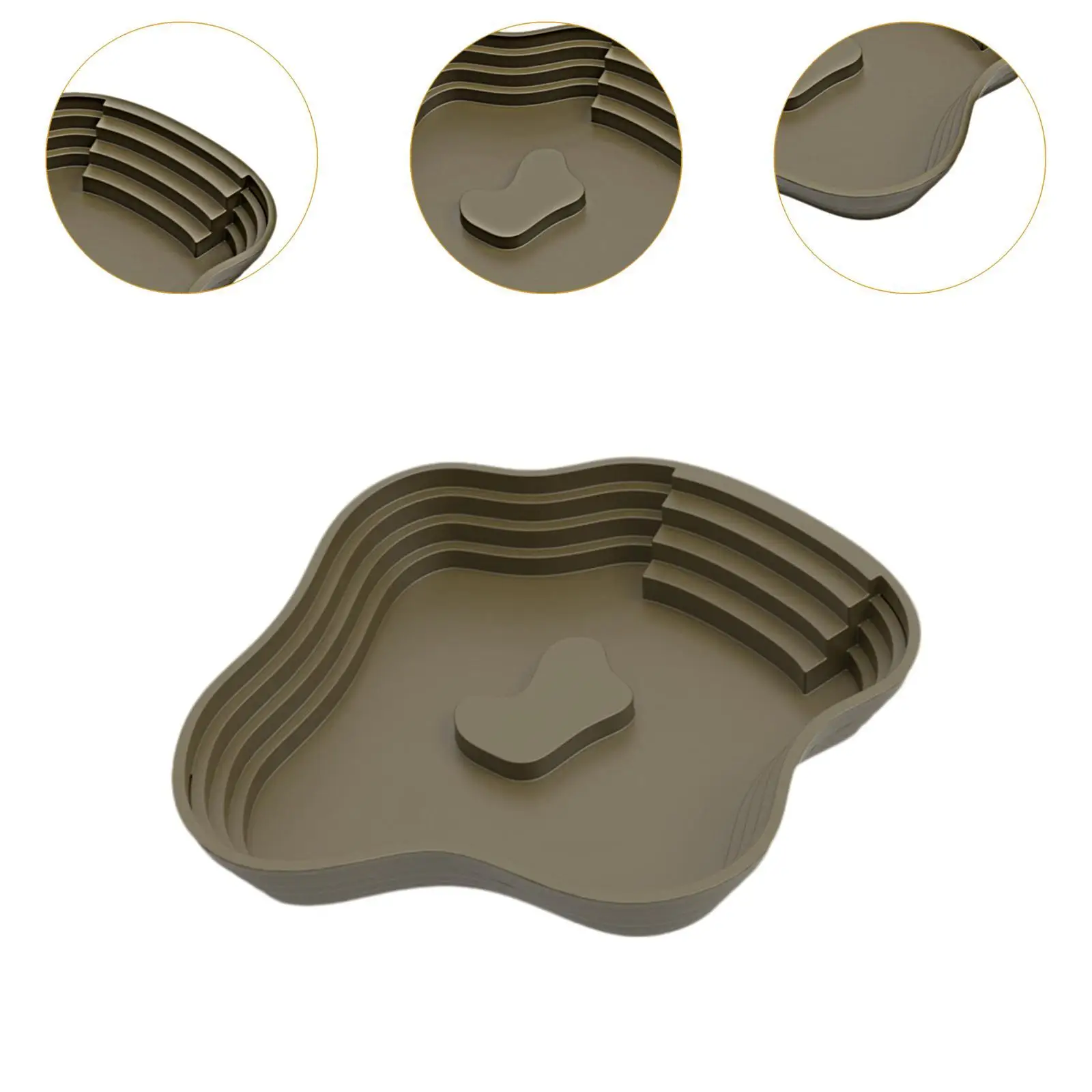 Piscina de baño para reptiles, plato de alimentación para reptiles con rampa, alimentador de tortugas, hábitat de lagartos para hámster, tortuga, serpiente barbuda - imagen 5