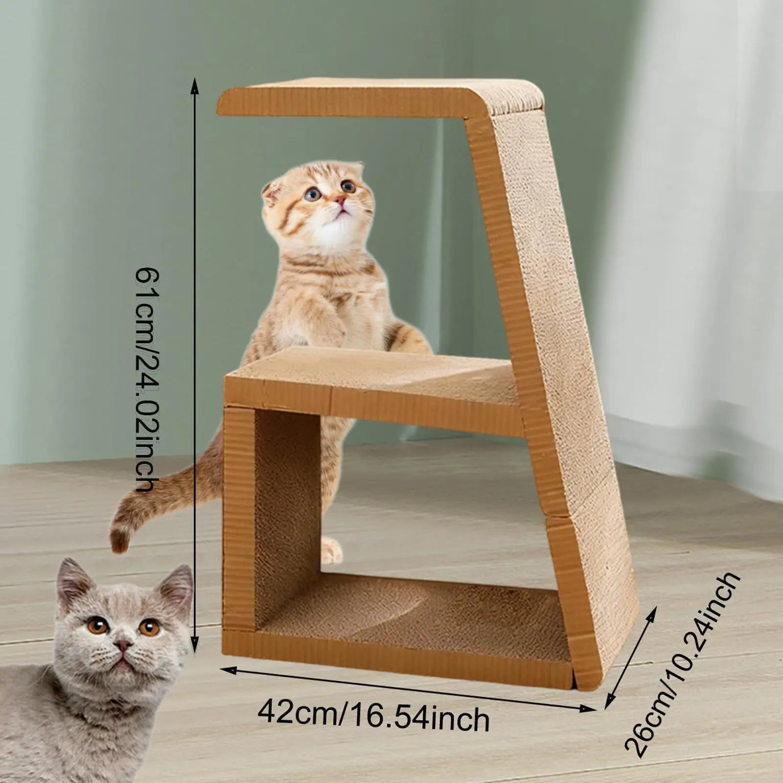 Cardboard Cat Scratcher Kitten Scratching Board for Resting Outdoor Sleeping