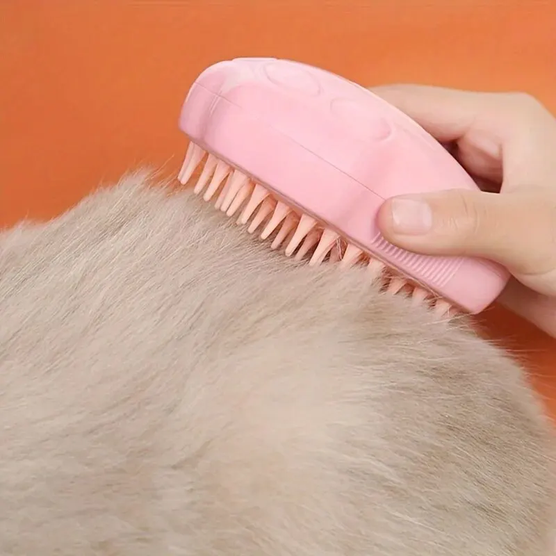 Peine de belleza de vapor para mascotas de colores, pelo flotante limpiable, elimina el pelo enredado, No es necesario tomar una ducha, Universal para gatos y perros
