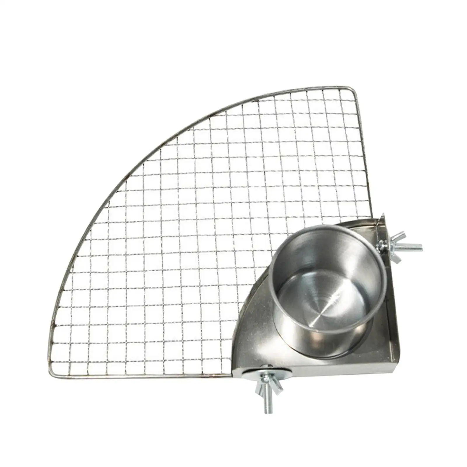 Jaula comedero para pájaros, instalación práctica y resistente, copa triangular para Coop de Chinchilla - imagen 2