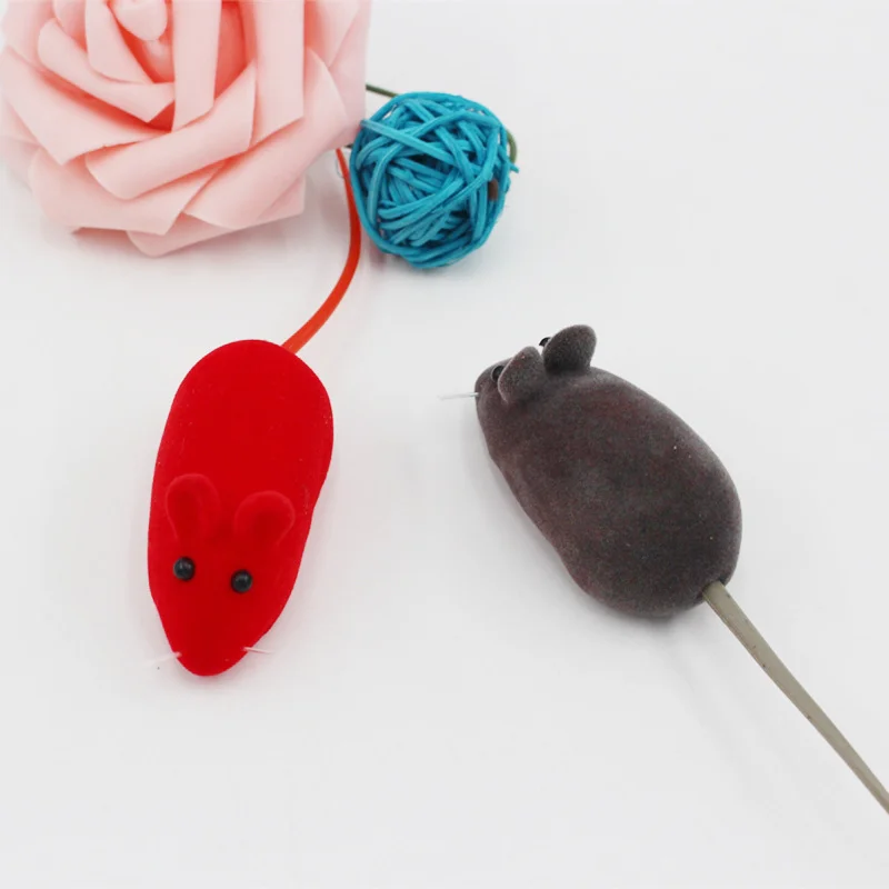 Juguetes chirriantes de ratón de goma para mascotas, juguetes interactivos duraderos para cachorros, lindos perros de felpa, suministros de entrenamiento de moda para mascotas - imagen 4