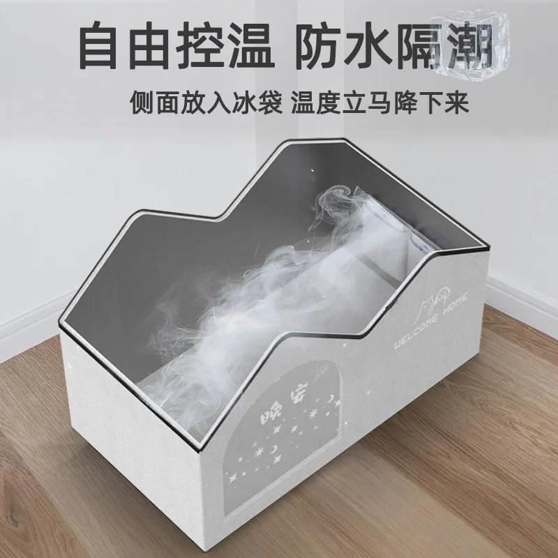 Casa con aire acondicionado para gatos, nido para mascotas, refrigeración de verano, prevención de golpes de calor, habitación de hielo, perrera para dormir para perros, Universal en todas las estaciones - imagen 2