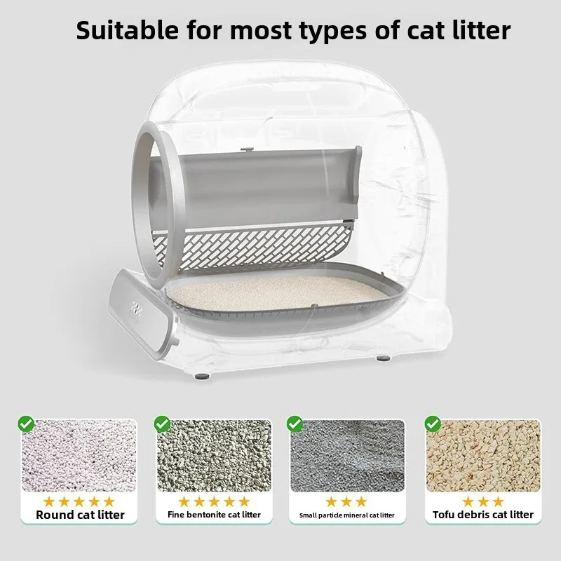 Caja de arena inteligente automática para gatos, suministros de autolimpieza, caja de arena desodorizada totalmente cerrada, productos de limpieza para mascotas, accesorios - imagen 4