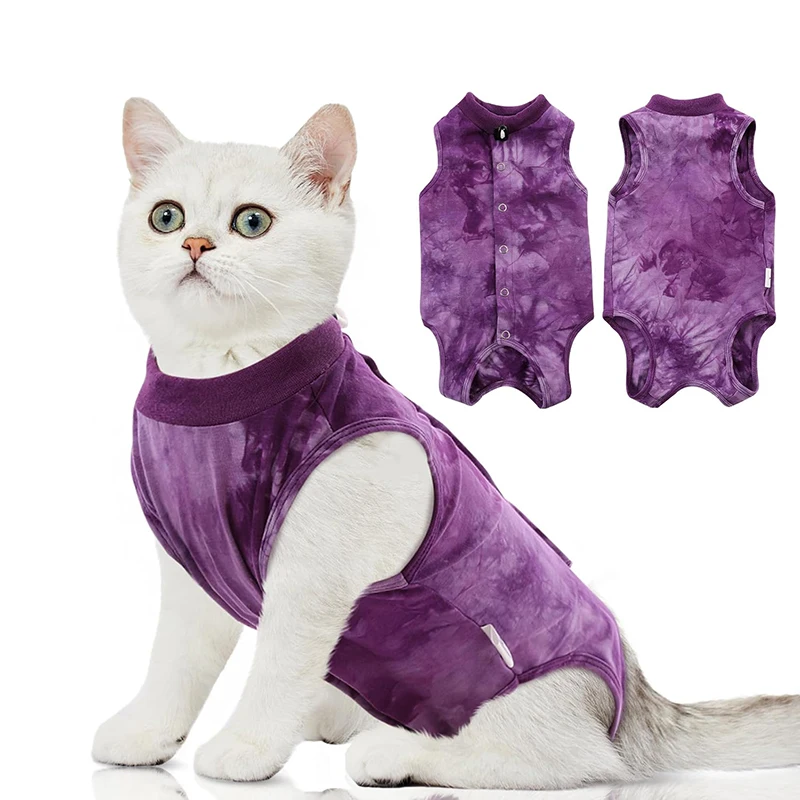 Traje de recuperación para gatos, mono después de la cirugía, heridas anti lamer, cachorros masculinos y femeninos, ropa protectora quirúrgica para gatitos