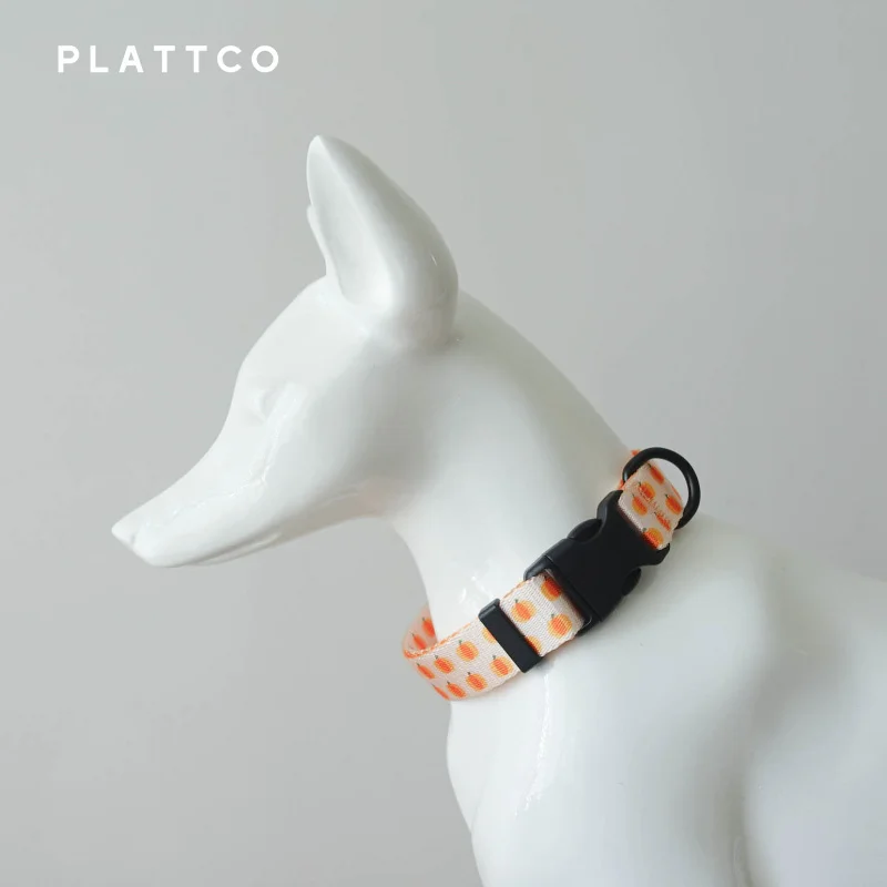 PLATTCO Collar de perro extraíble personalizado Patrón de calabaza CANDY para perros pequeños y grandes 5 tamaños PDC321 - imagen 3