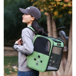 Mochila transportín transpirable para loros, periquitos y cacatúas