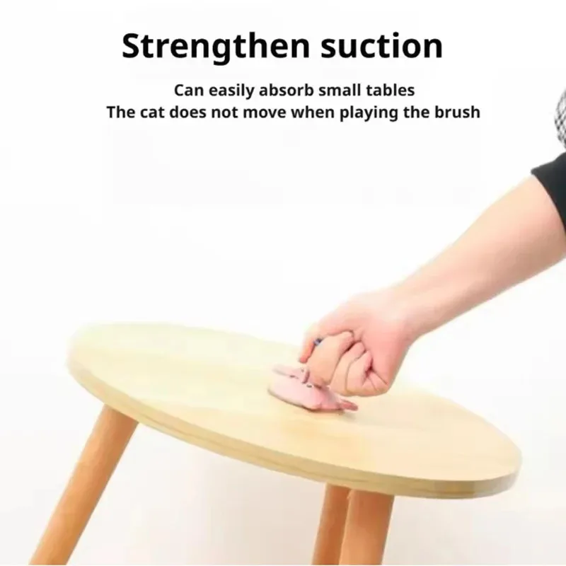 Varita de plumas para gatos con campana, juguete interactivo con ventosa para gatitos y gatos, accesorios divertidos para jugar a Enga - imagen 4