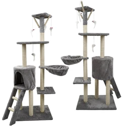 Árbol rascador para gatos con nido integrado y plataforma de salto