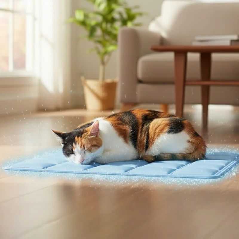 Alfombra refrigerante reversible e impermeable para gatos y perros - imagen 2