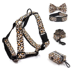 Conjunto de paseo para perro: arnés, collar, correa y bolsa recolectora