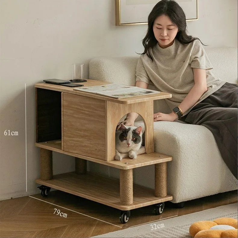 Sofá nido con mesa para gatos – 2 en 1 para casa - imagen 2
