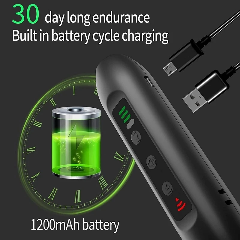 Repelente ultrasónico para perros y gatos, dispositivo de entrenamiento antiladridos, entrenador LED ultrasónico con linterna repelente - imagen 2