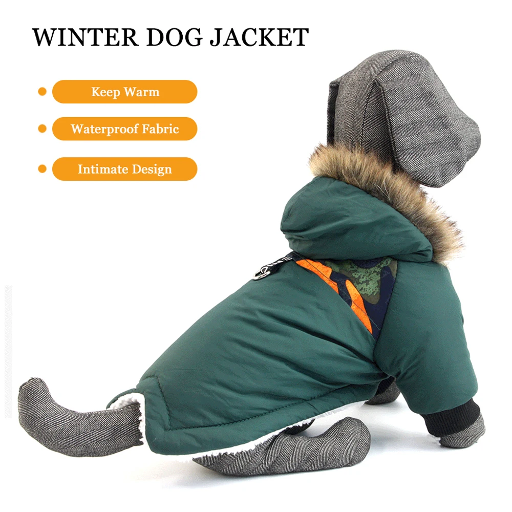 Chaqueta impermeable de pana gruesa para perros pequeños y medianos, abrigo de invierno para Chihuahua, disfraz de Bulldog Francés - imagen 3