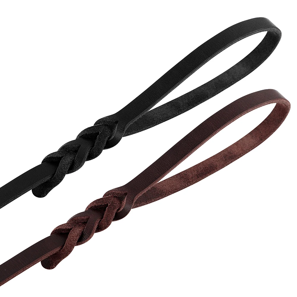 Correa de cuero genuino de 5 pies para perro, productos duraderos para mascotas, correa de entrenamiento para caminar de cuero para cachorros, cuerda de plomo para perros pequeños, medianos y grandes - imagen 4