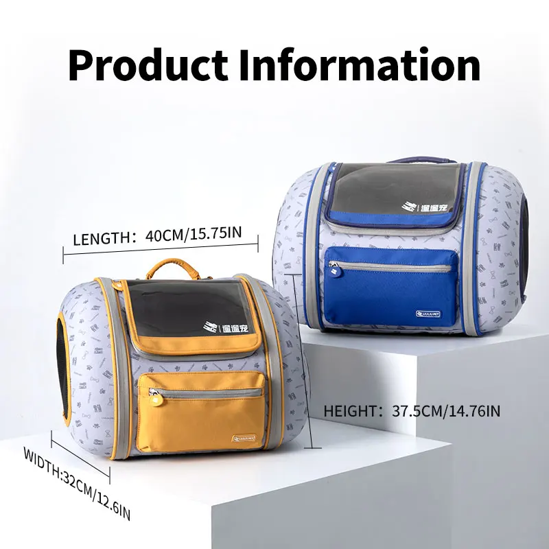 LIULIUPET Mochila expandible navideña con explosión de moda, mochila portátil con cápsula para mascotas, regalo de cumpleaños para perros - imagen 3