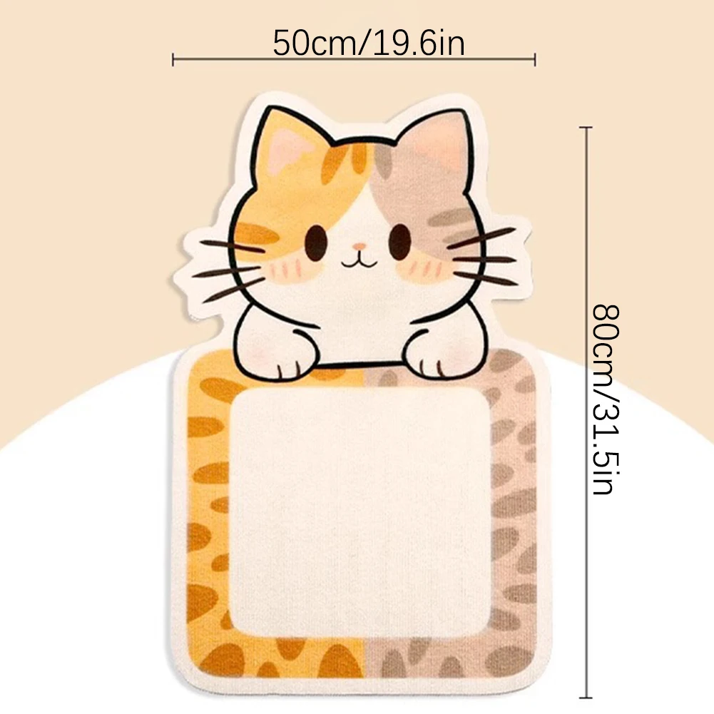 Tapete rascador autoadhesivo de fieltro con forma de gato, almohadilla rascadora para gatos montada en la pared, tablero rascador duradero para gatos, juguete para mascotas para gatos - imagen 4