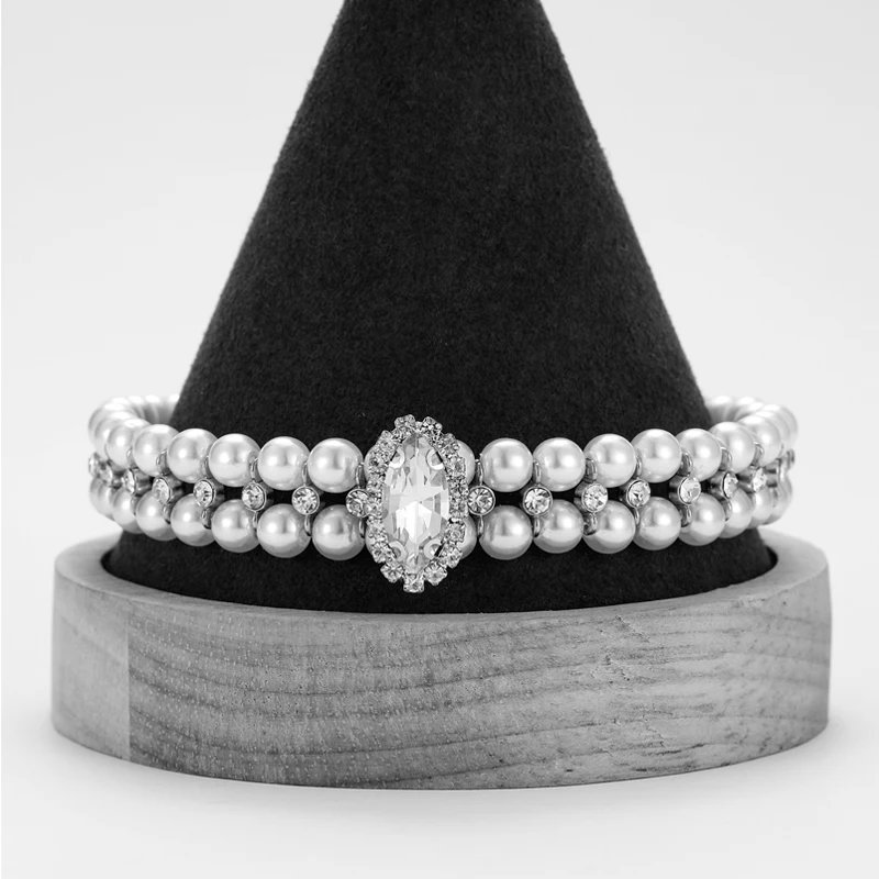 Collar de diamantes para perro mascota, Collar de perlas para cachorro, collares de lujo para boda, Collar de diamantes de imitación para perros y gatos