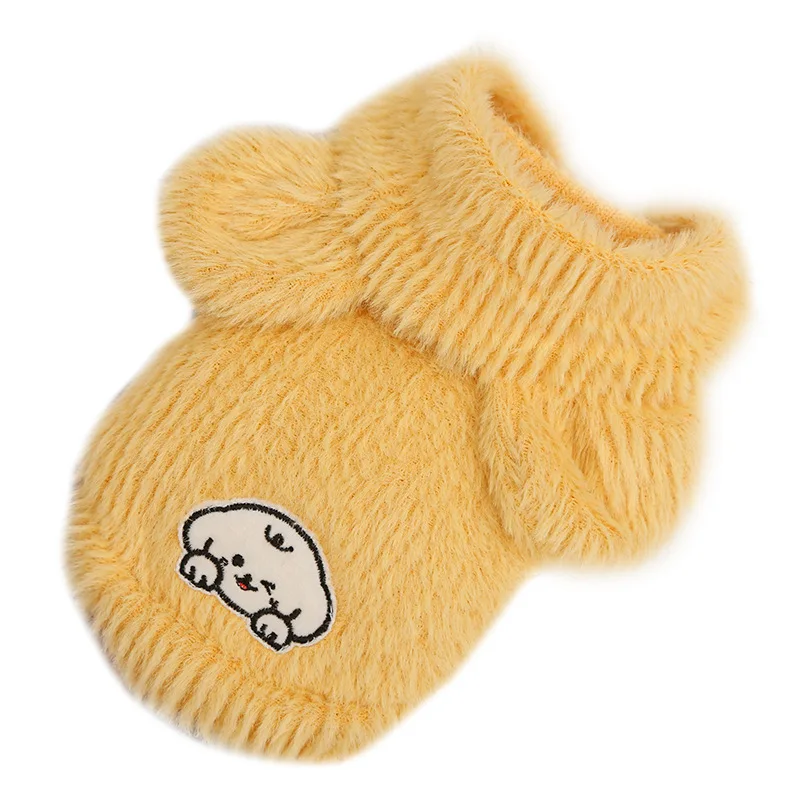 Otoño e Invierno chaqueta con capucha de felpa para mascotas chaleco para gatos mono de oso de peluche ropa para cachorros ropa para perros pequeños - imagen 5