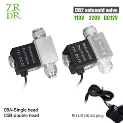 Válvula solenoide reguladora CO2 para acuario 110V-220V baja temperatura