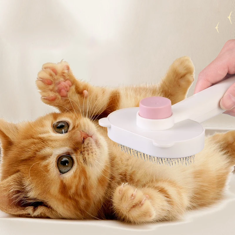 Cepillo de aseo para gatos, peines fáciles de limpiar, removedor de pelo para gatos y mascotas, peine flotante para cachorros y gatitos - imagen 2